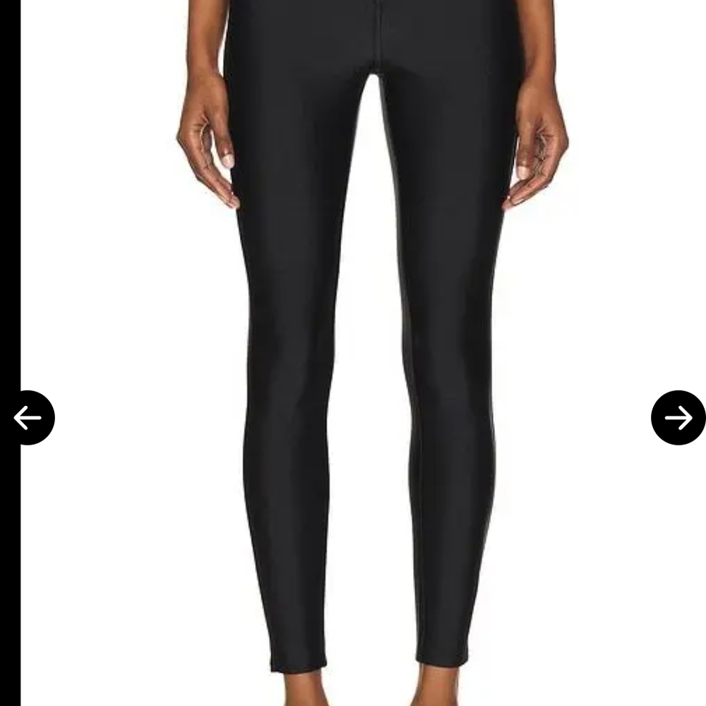NWT Good American Good Waist Compression Shine Black Women's Jeggings